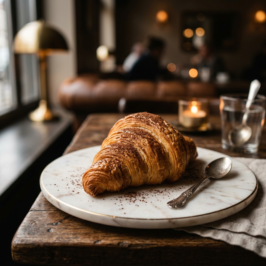 Croissant mentega berlapis keemasan
